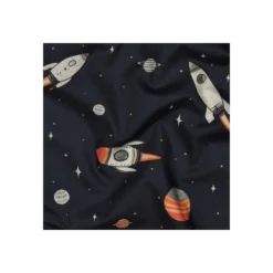 Tissu popeline de coton Space - bleu marine