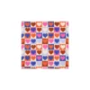 Tissu popeline de coton Square Love - écru