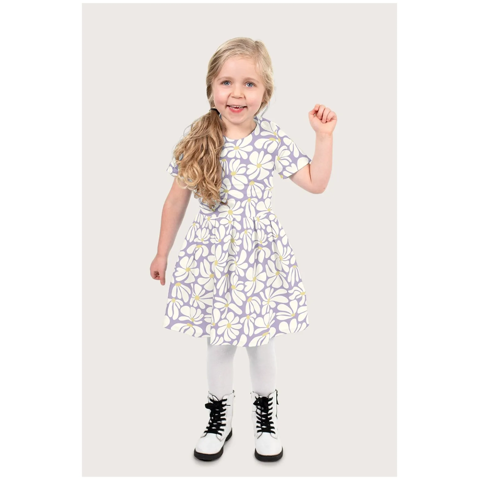 Tissu popeline de coton Sunnyflo - lilas