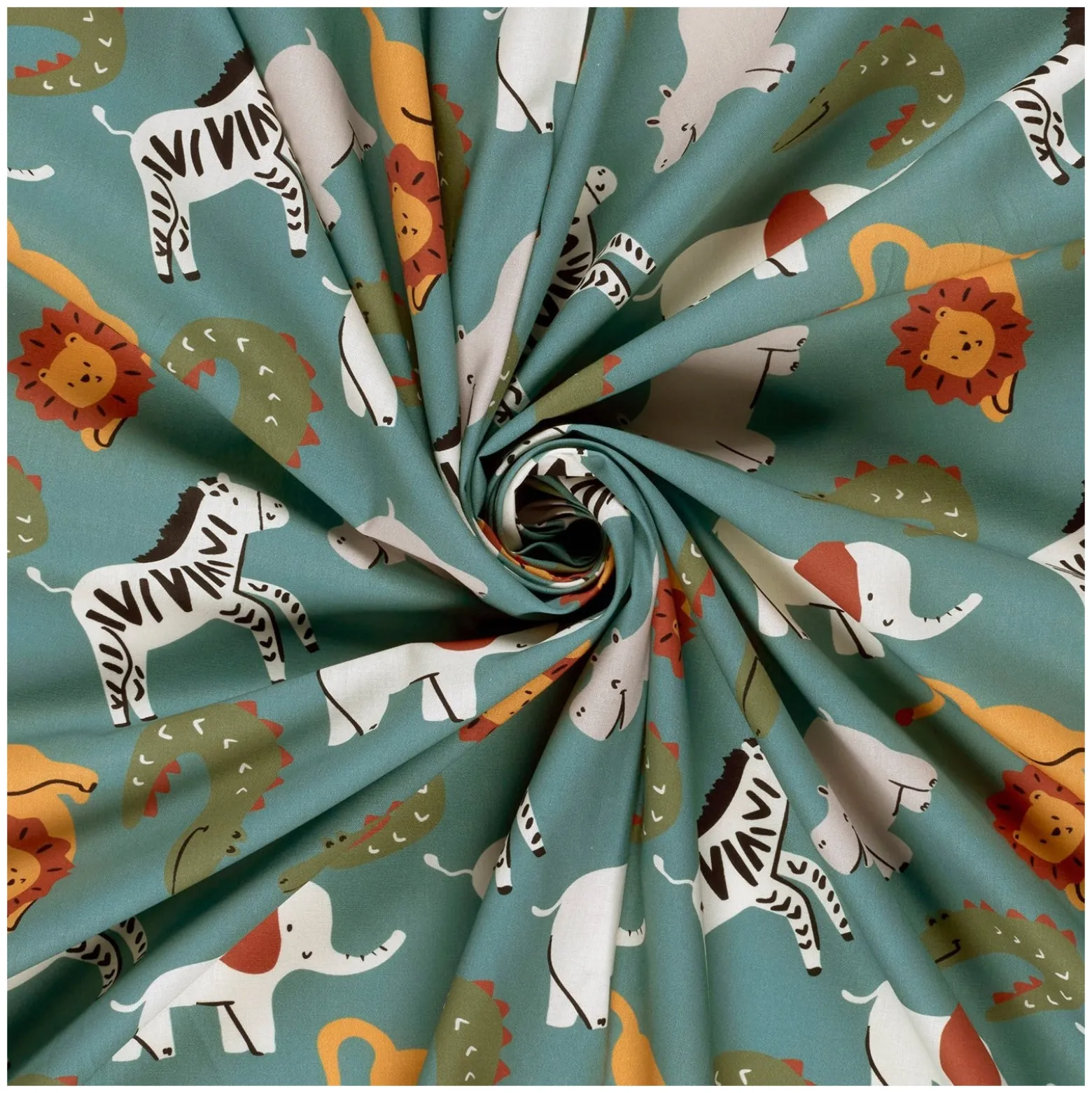 Tissu popeline de coton Zabou - bleu sarcelle