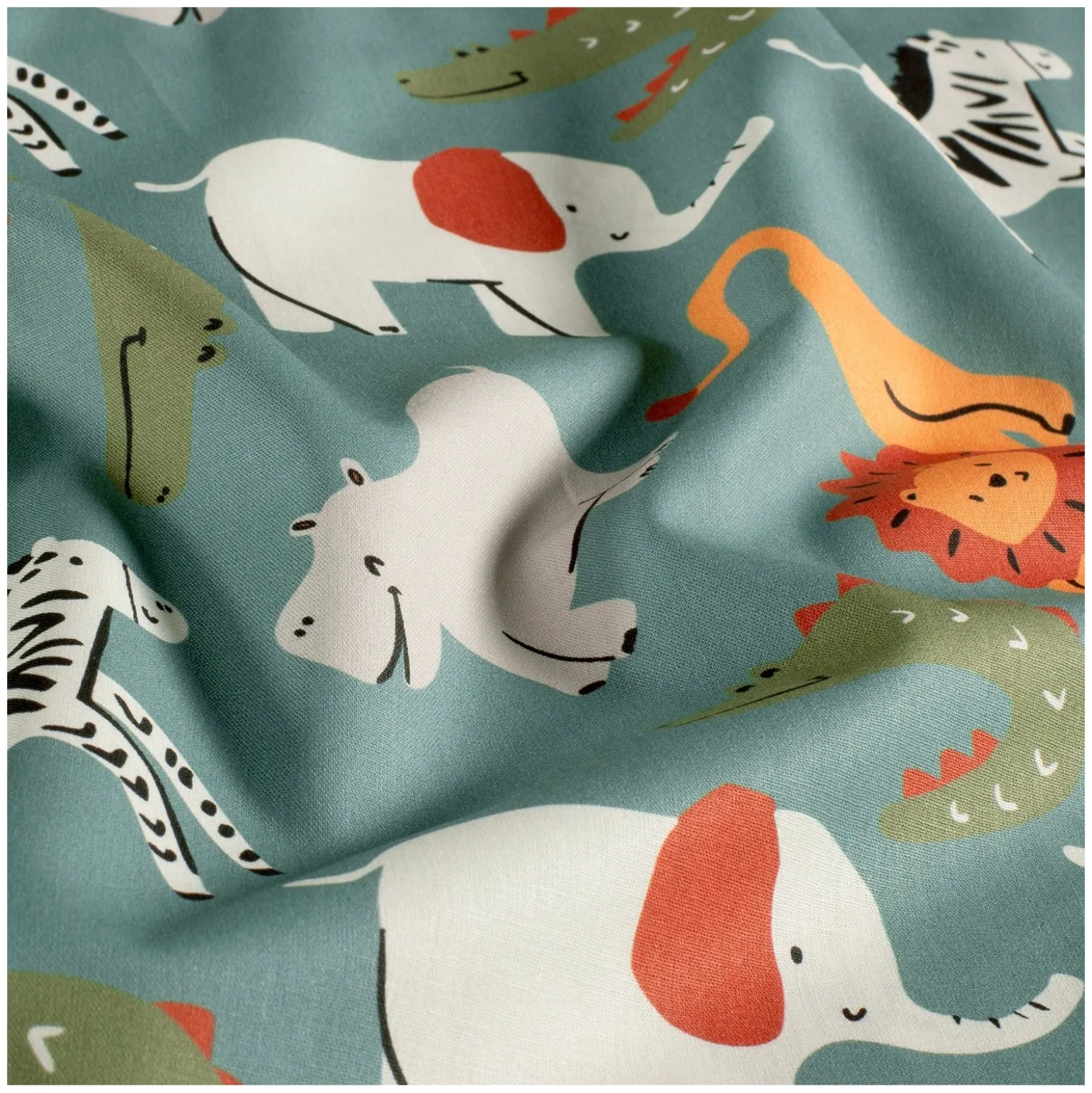Tissu popeline de coton Zabou - bleu sarcelle