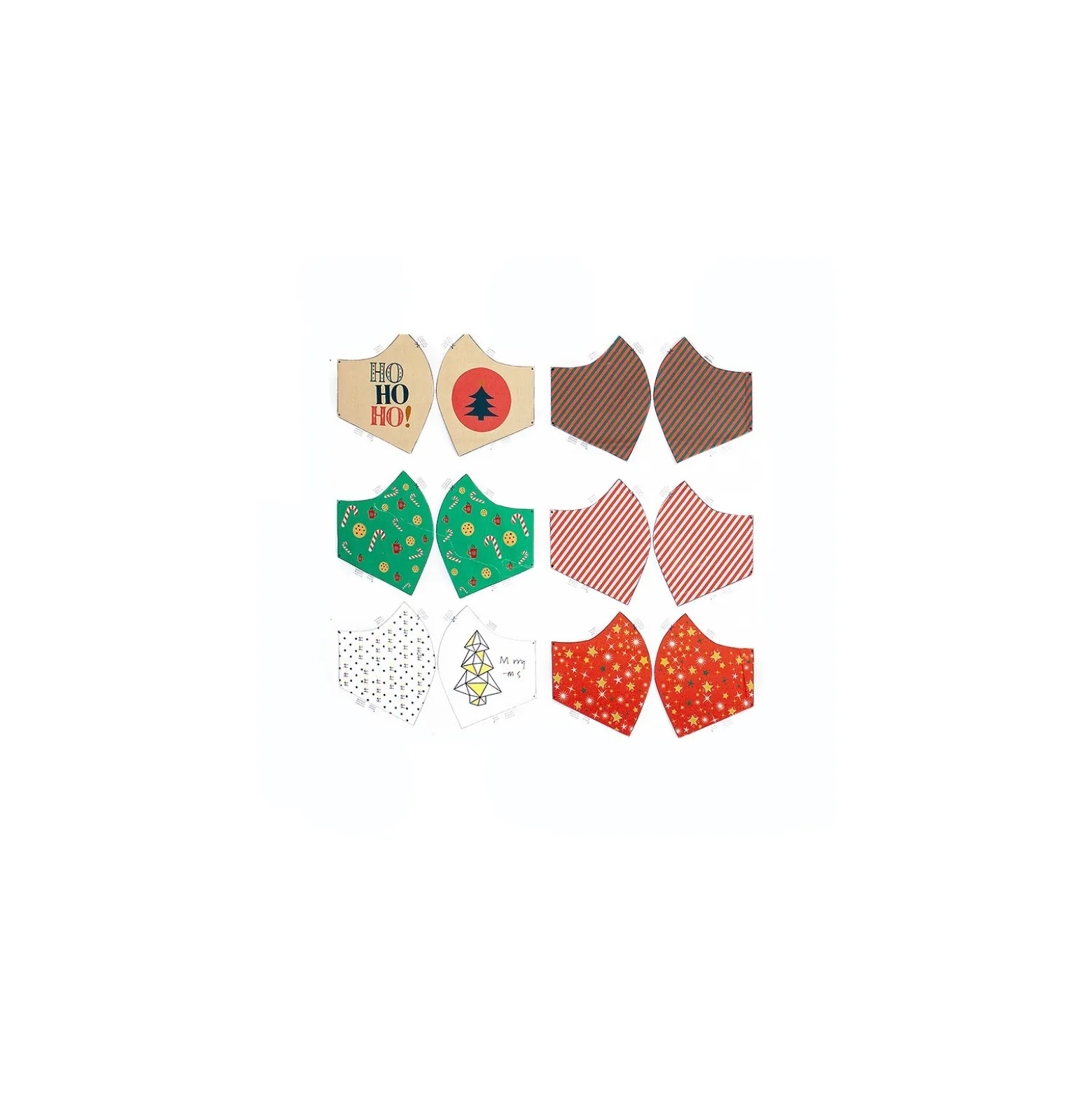 Tissu pour masque Christmas Holidays (lot de 12)
