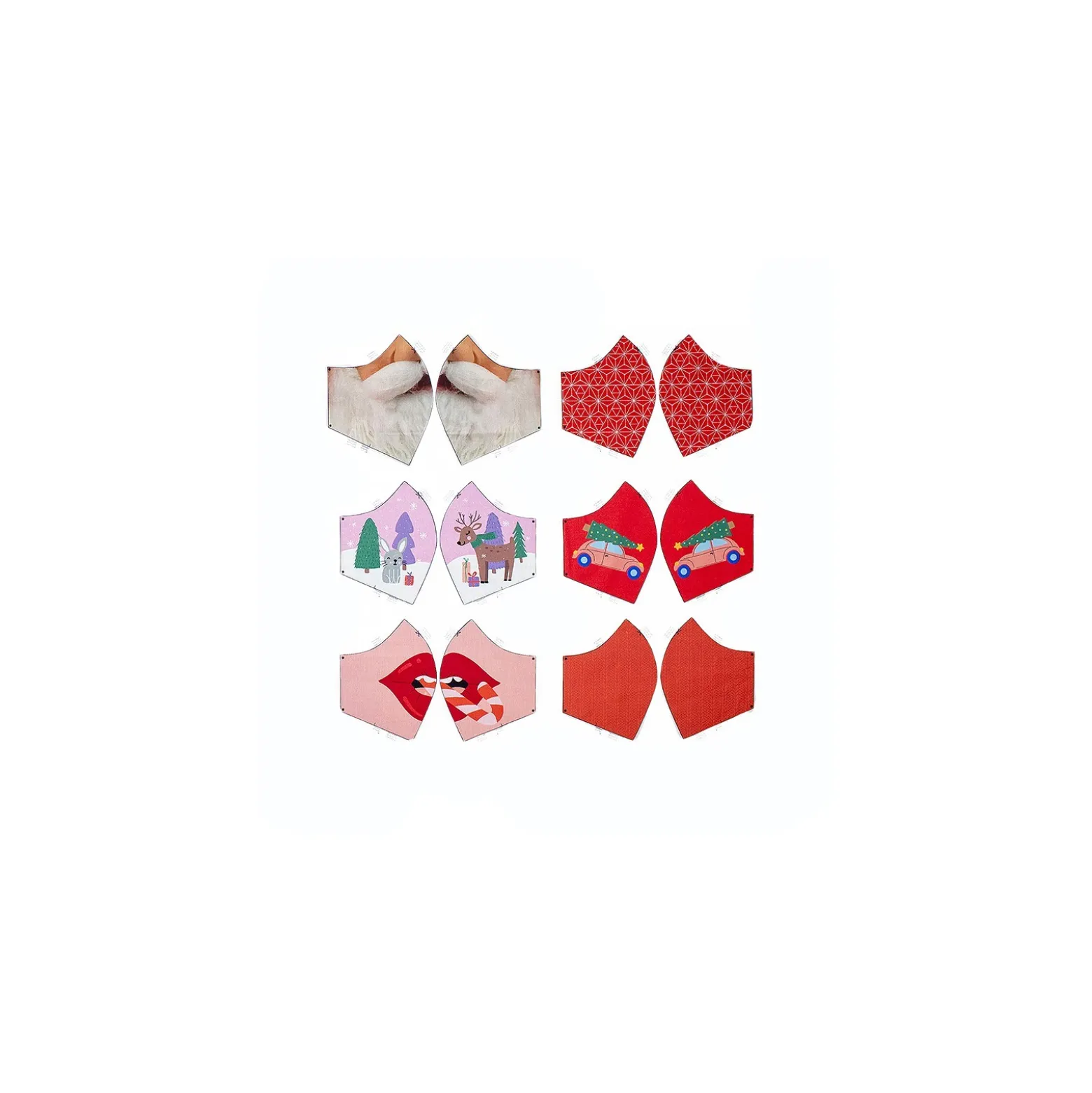 Tissu pour masque Christmas Holidays (lot de 12)
