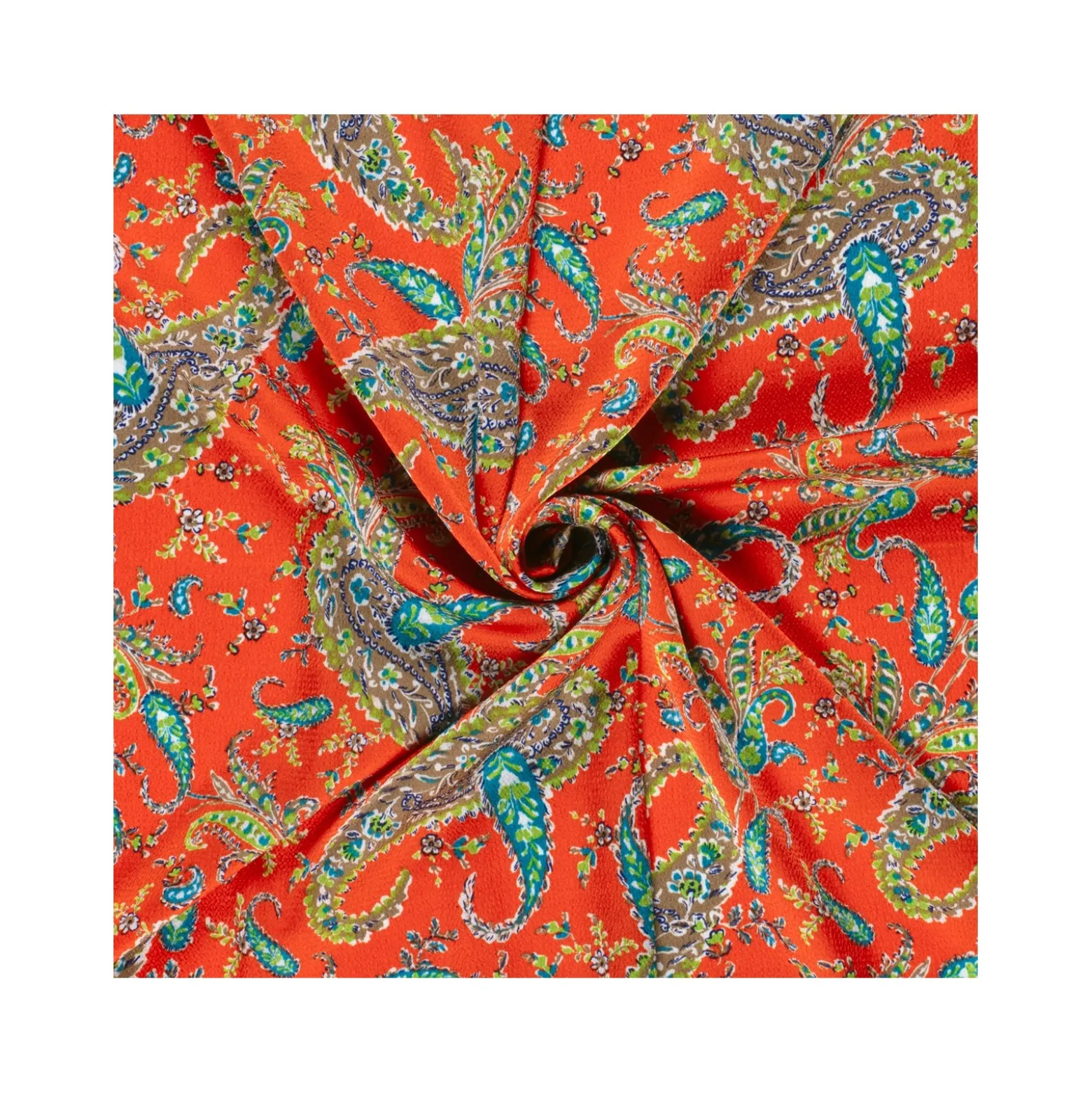 Tissu satin gaufré Paisley