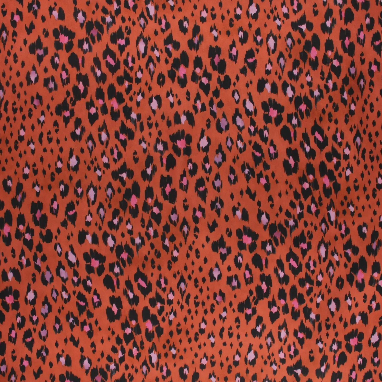 Tissu satin polyester Léopard