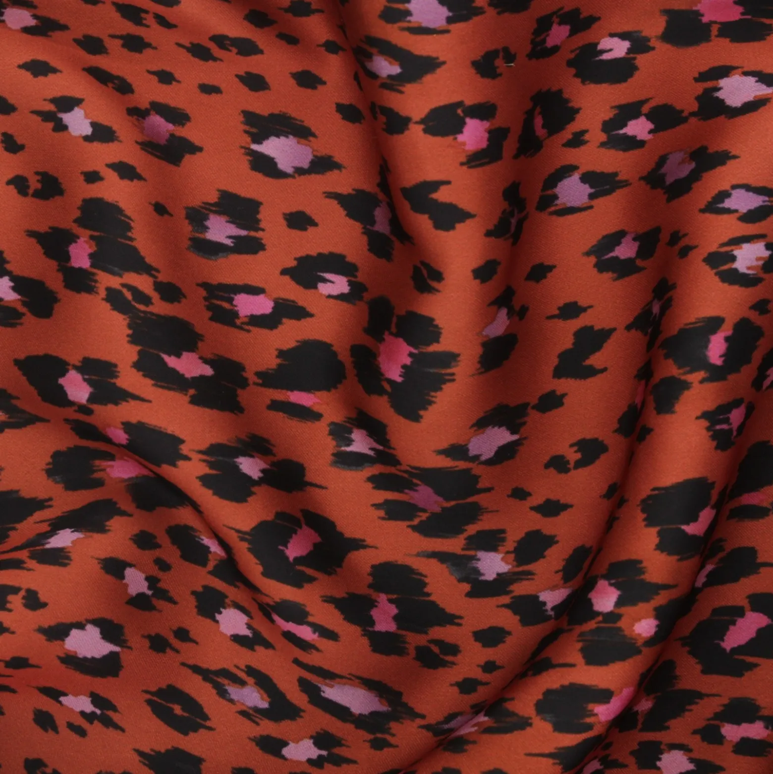Tissu satin polyester Léopard