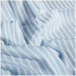 Tissu seersucker polyviscose rayé
