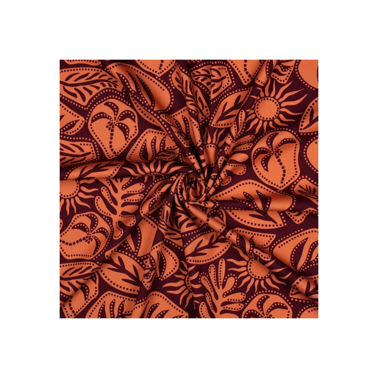 Tissu sergé de viscose stretch Pommé fabrics Soli - bordeaux