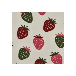 Tissu sweat épais Poppy Fraise - écru