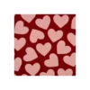 Tissu sweat Poppy Big coeurs - rouge