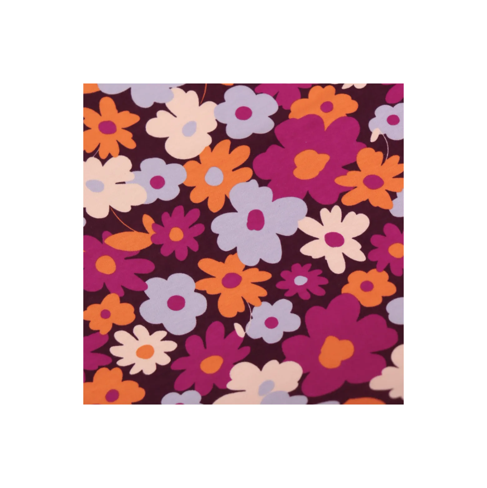 Tissu sweat Poppy Bloomi - bordeaux