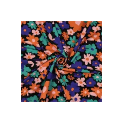 Tissu sweat Poppy Bloomi - noir