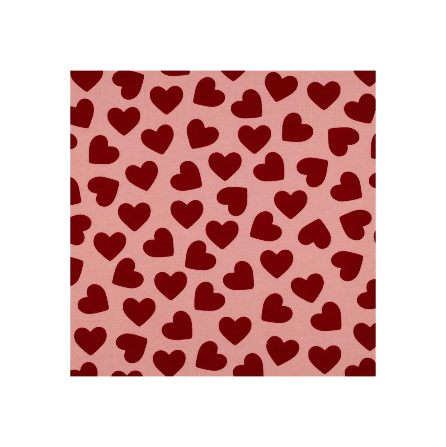 Tissu sweat Poppy Coeurs - rose