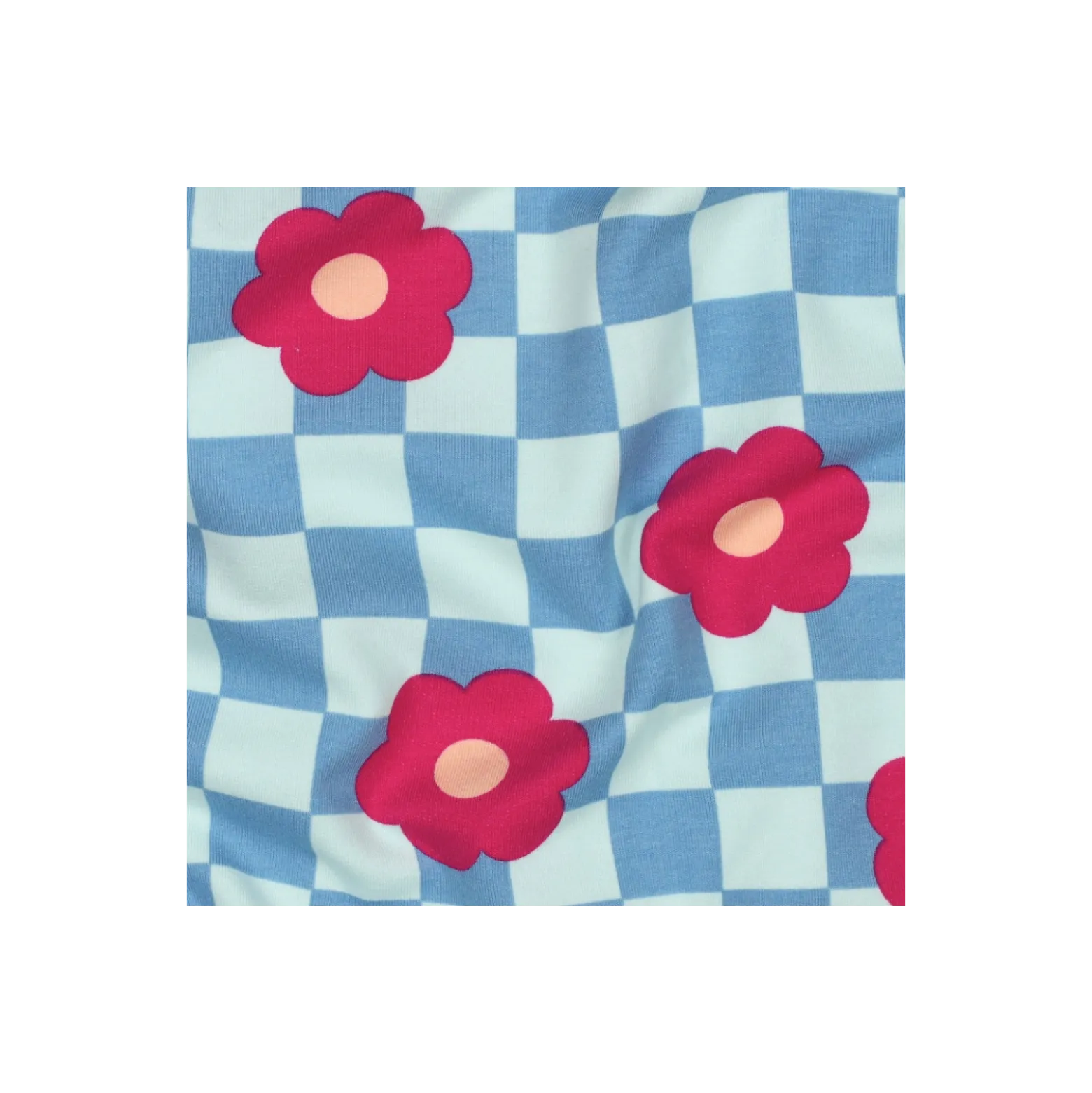 Tissu sweat Poppy Flowerpop - bleu