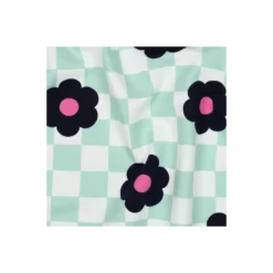 Tissu sweat Poppy Flowerpop - vert / blanc