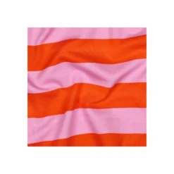 Tissu sweat Poppy Stripes - orange / rose
