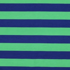 Tissu sweat Poppy Stripes - vert / bleu