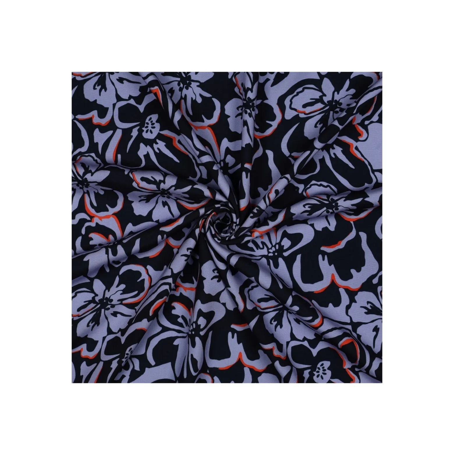 Tissu TENCEL™ Pommé fabrics Flori - bleu marine