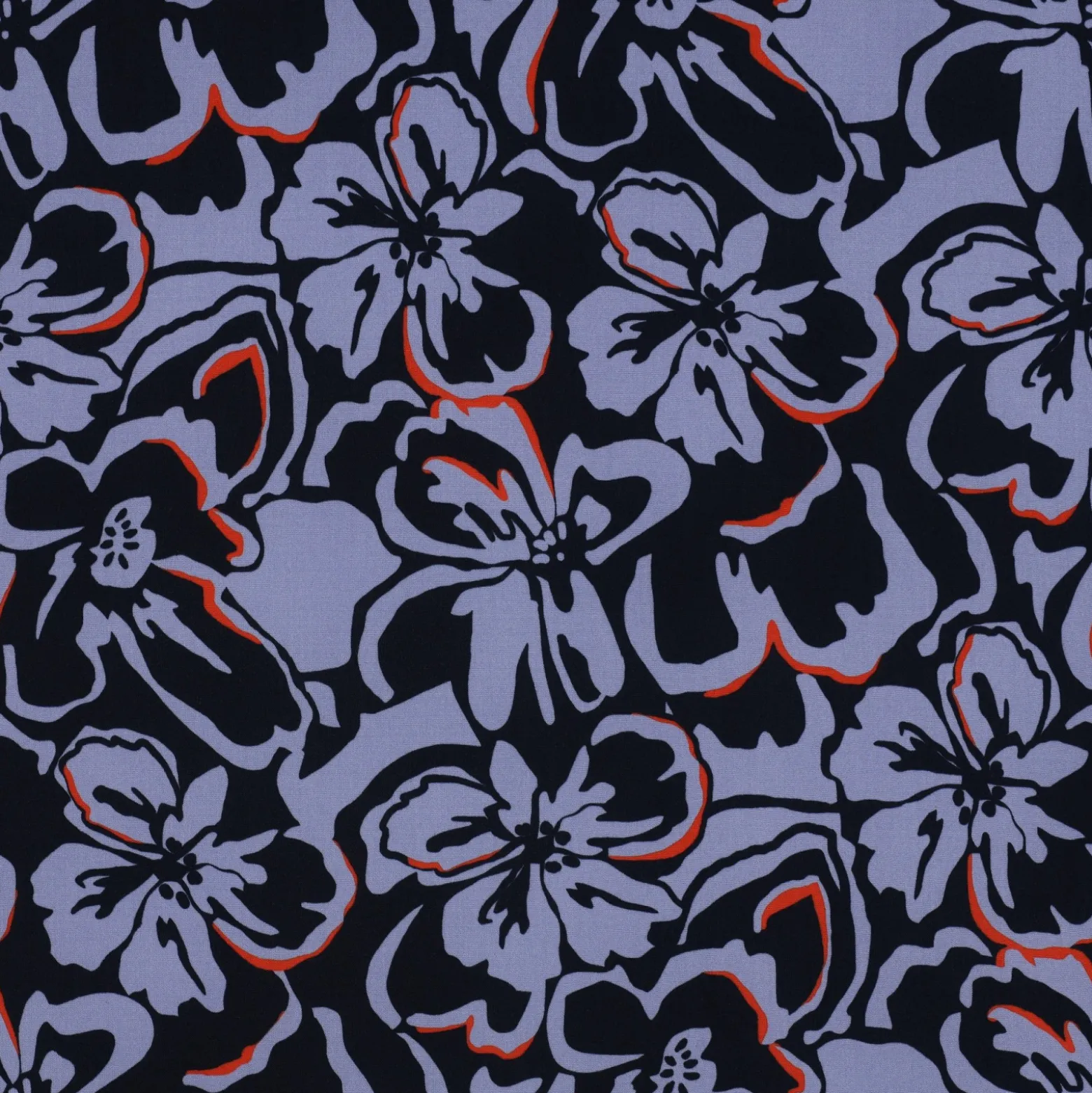 Tissu TENCEL™ Pommé fabrics Flori - bleu marine