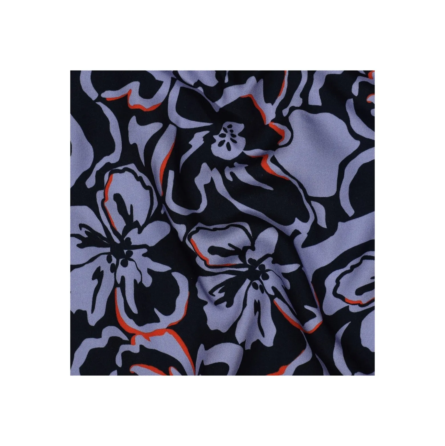 Tissu TENCEL™ Pommé fabrics Flori - bleu marine