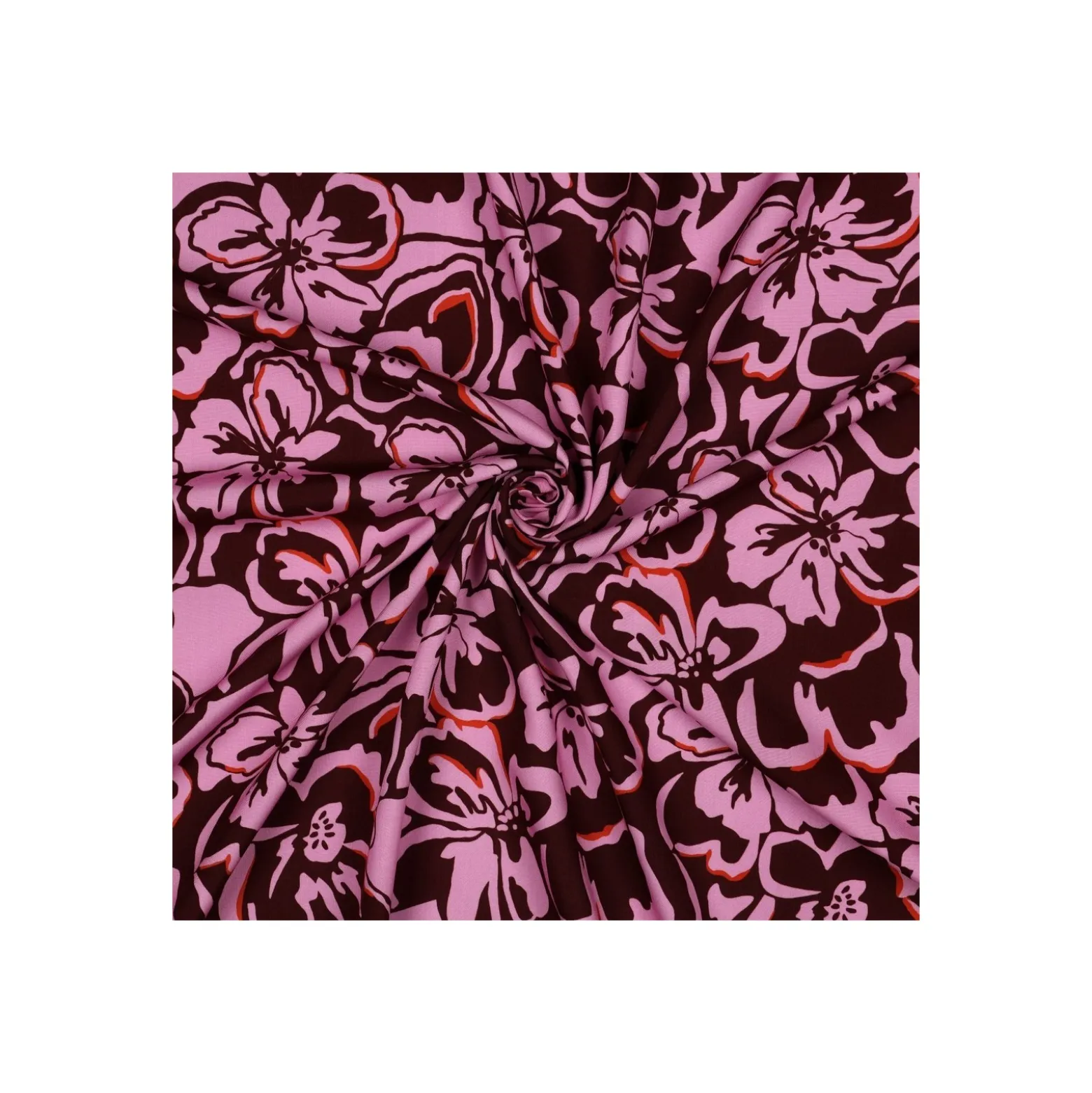 Tissu TENCEL™ Pommé fabrics Flori - bordeaux