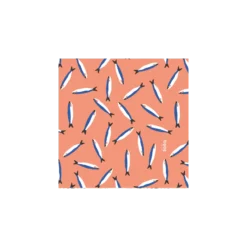 Tissu toile cirée Lola Sardine - orange