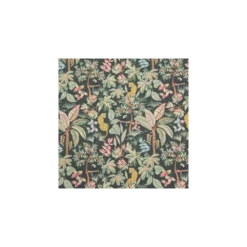 Tissu toile de coton aspect lin Jungle - vert