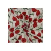 Tissu toile de coton aspect lin enduit Coquelicot - naturel