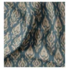 Tissu toile de coton demi natté Basuk - bleu