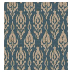 Tissu toile de coton demi natté Basuk - bleu