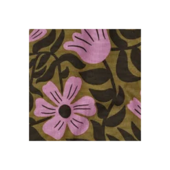 Tissu toile de coton Poppy Bellesis - vert kaki
