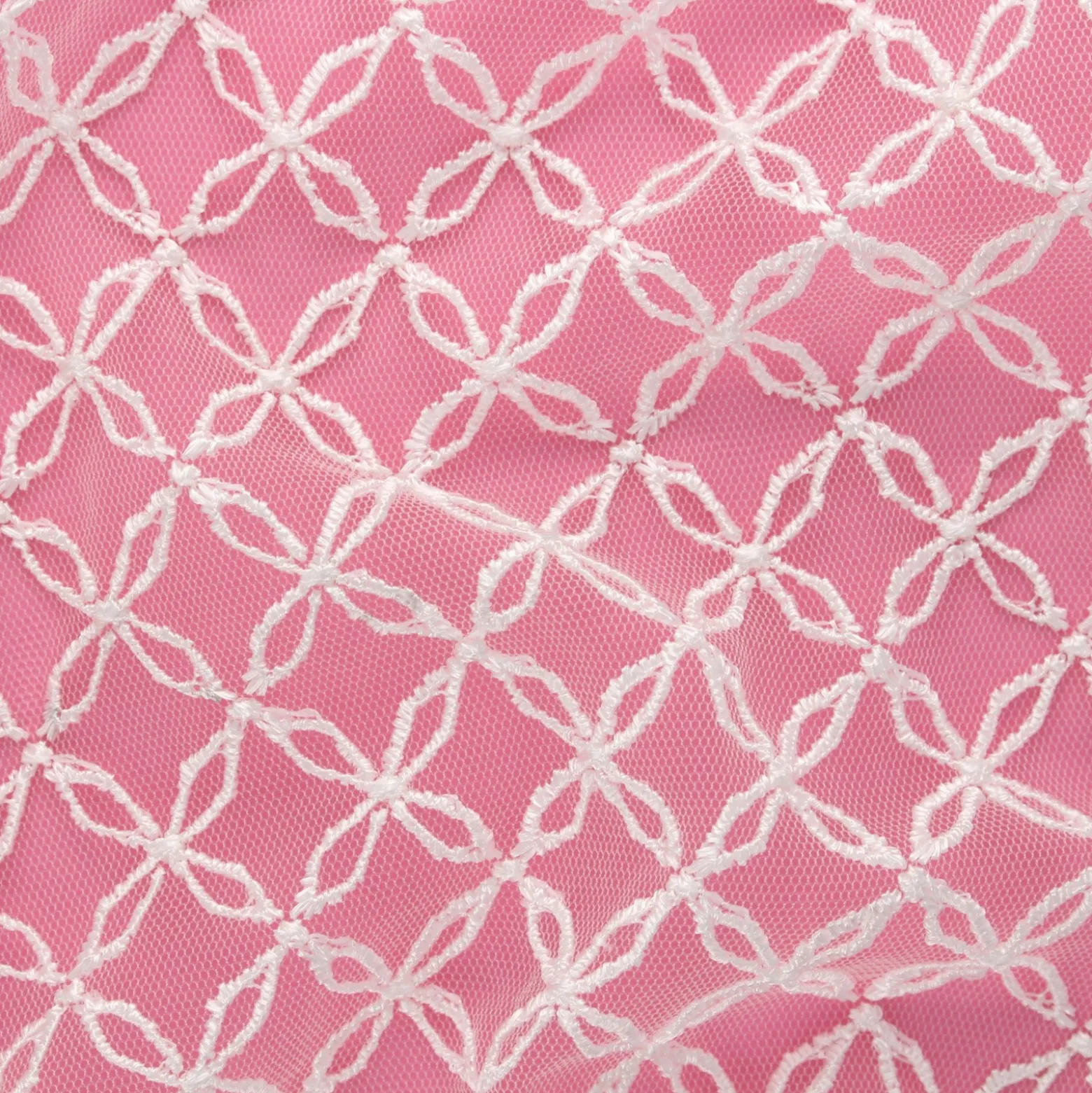 Tissu tulle brodé Astrid - écru