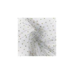 Tissu tulle floqué haute qualité Gold - gris