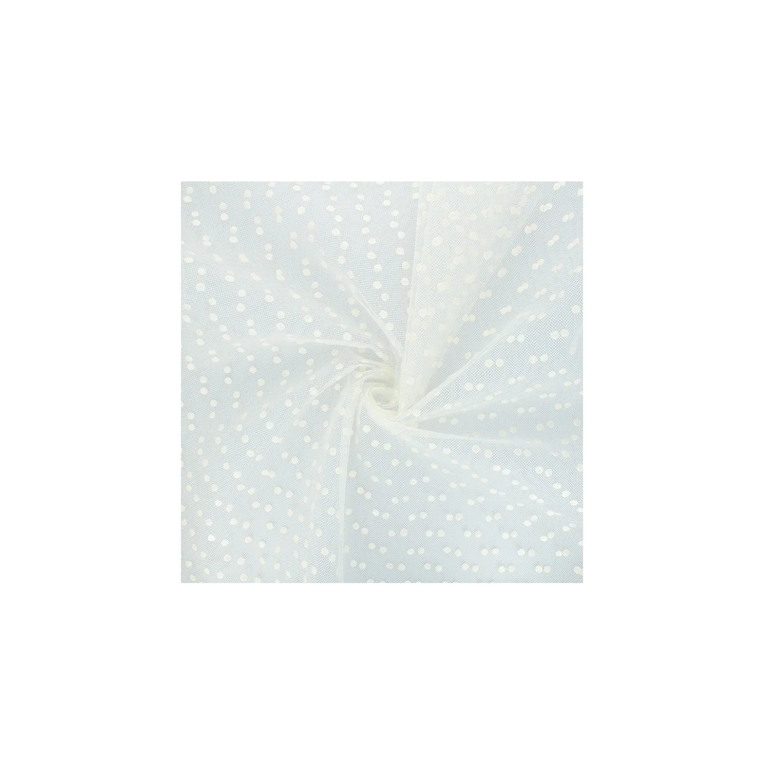 Tissu tulle Garance - crème paillettes