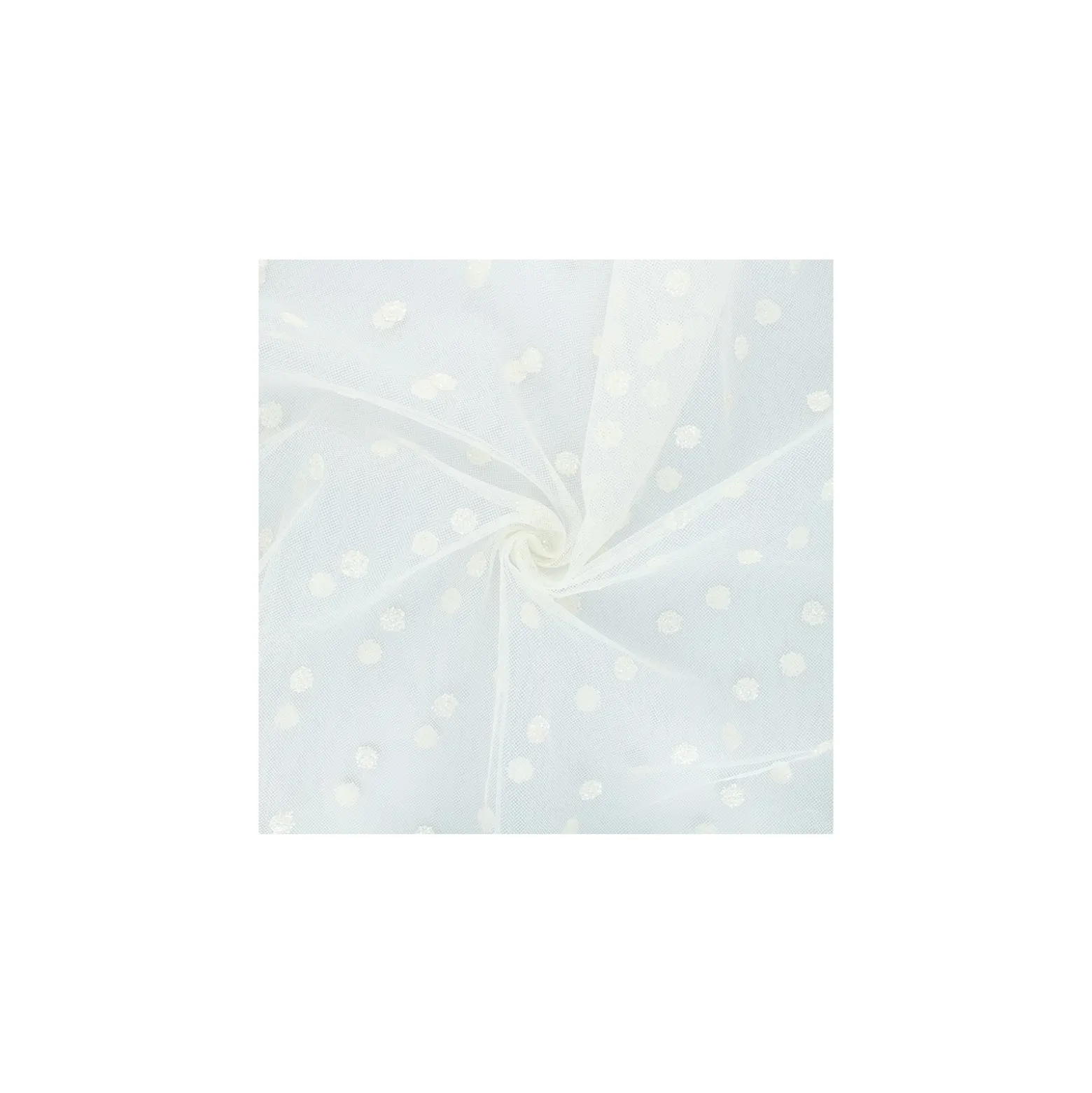 Tissu tulle Hortense - crème paillettes