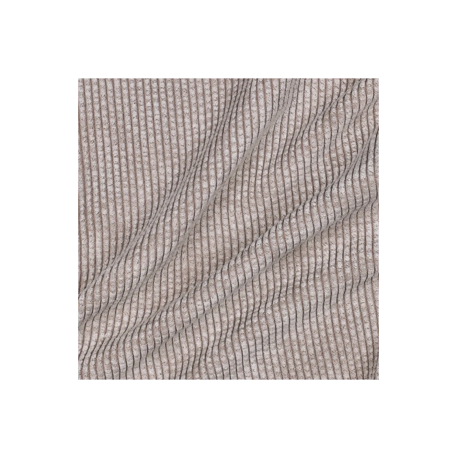 Tissu velours côtelé envers fourrure Trucker - taupe