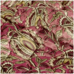 Tissu velours matelassé Cachemire - rose
