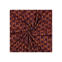 Tissu velours milleraies Florilys - bordeaux