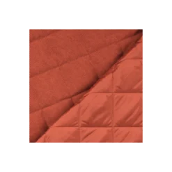 Tissu velours milleraies matelassé déperlant - rouille