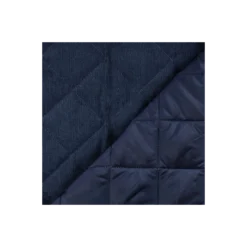 Tissu velours milleraies matelassé déperlant - bleu marine