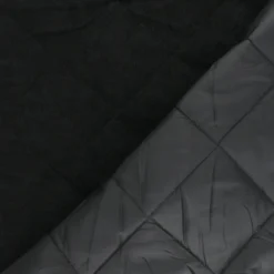 Tissu velours milleraies matelassé déperlant - noir