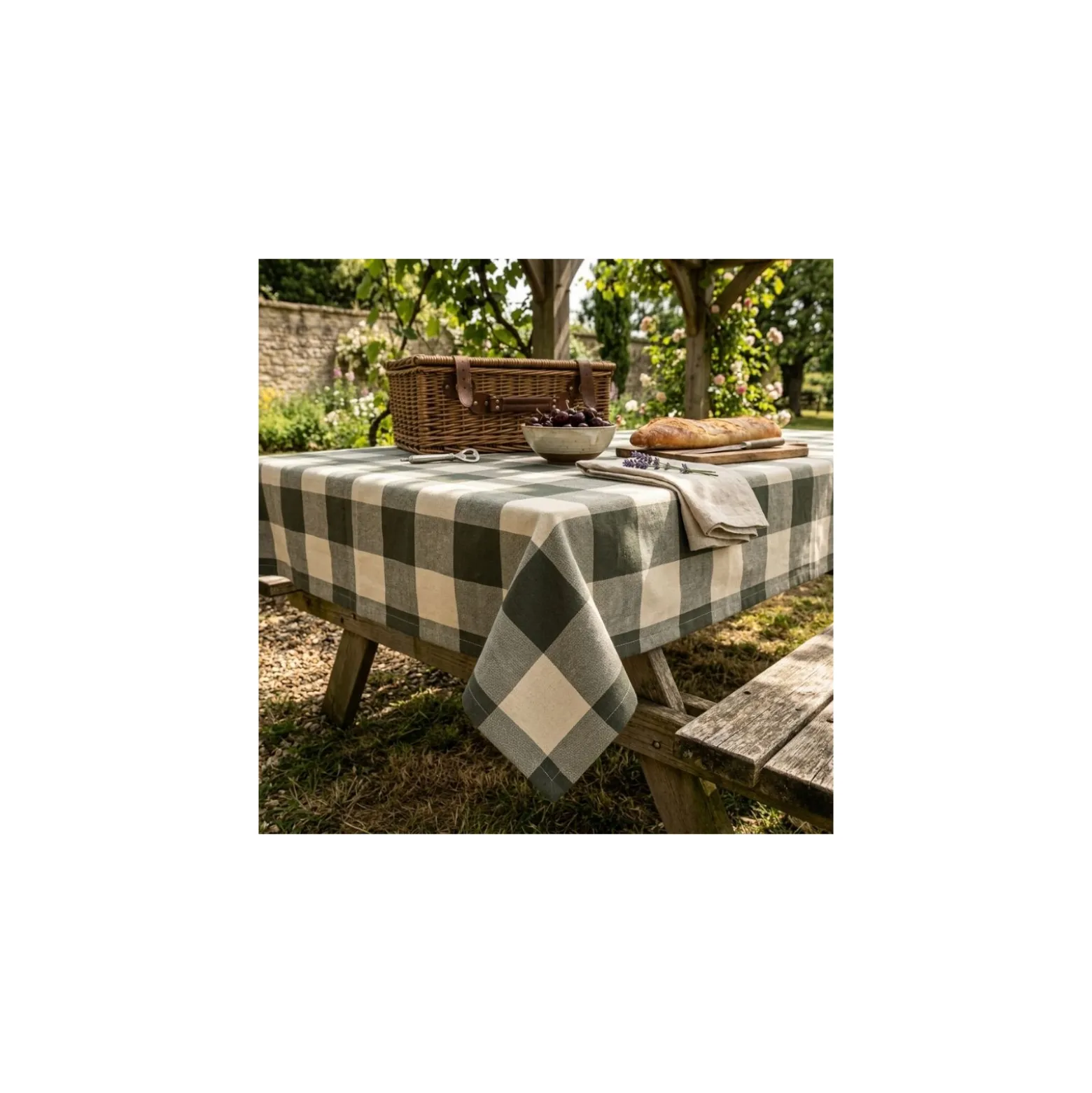 Tissu vichy tissé teint Big Célestin