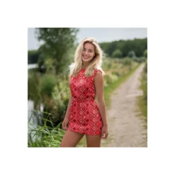 Tissu viscose Optika - rouge