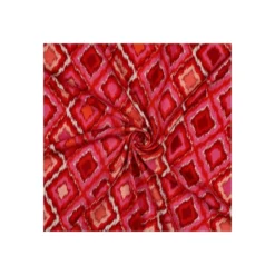 Tissu viscose Optika - rouge