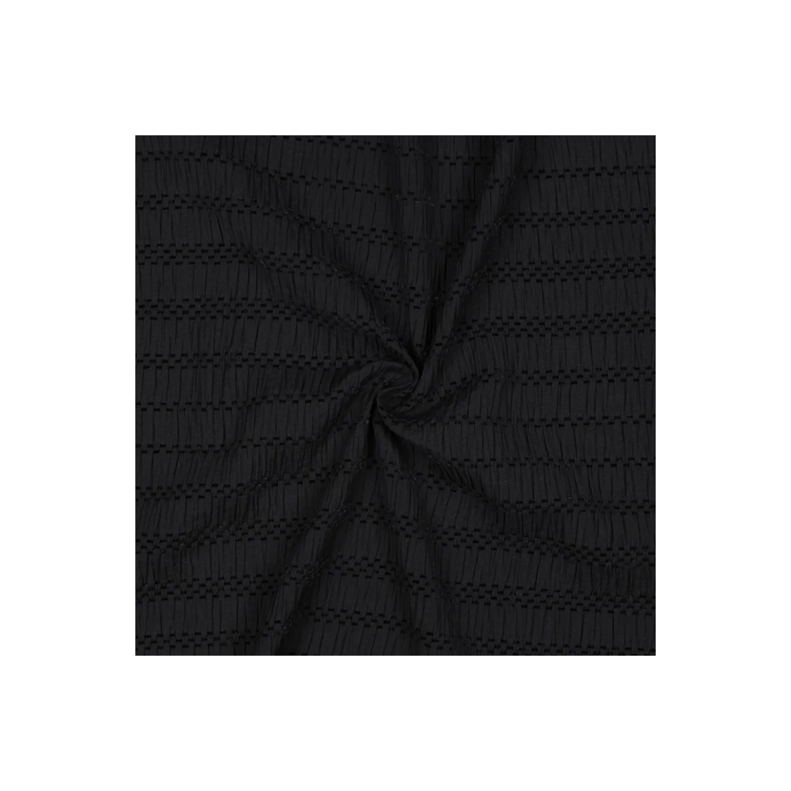 Tissu viscose smocké - noir