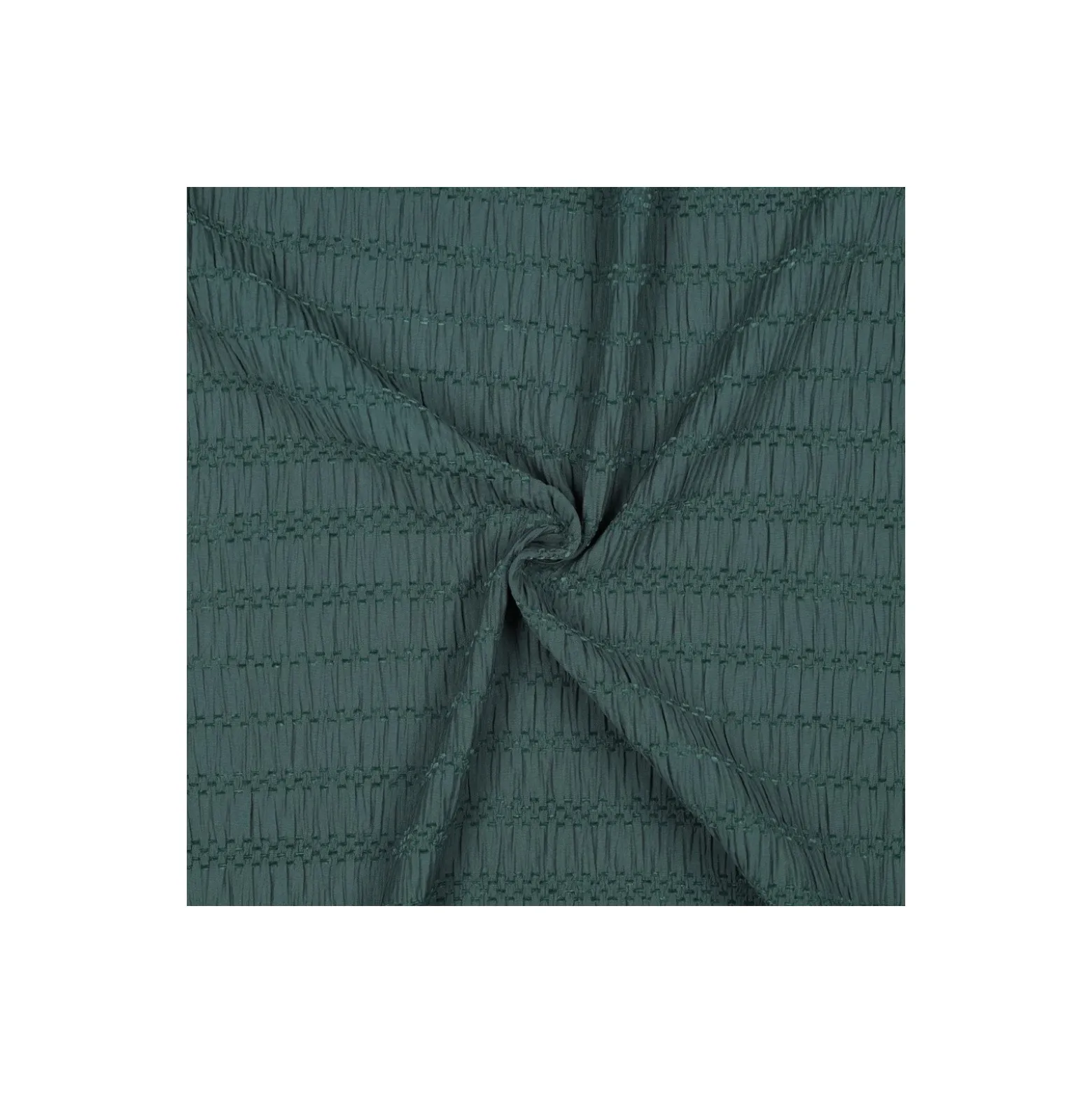 Tissu viscose smocké - vert foncé