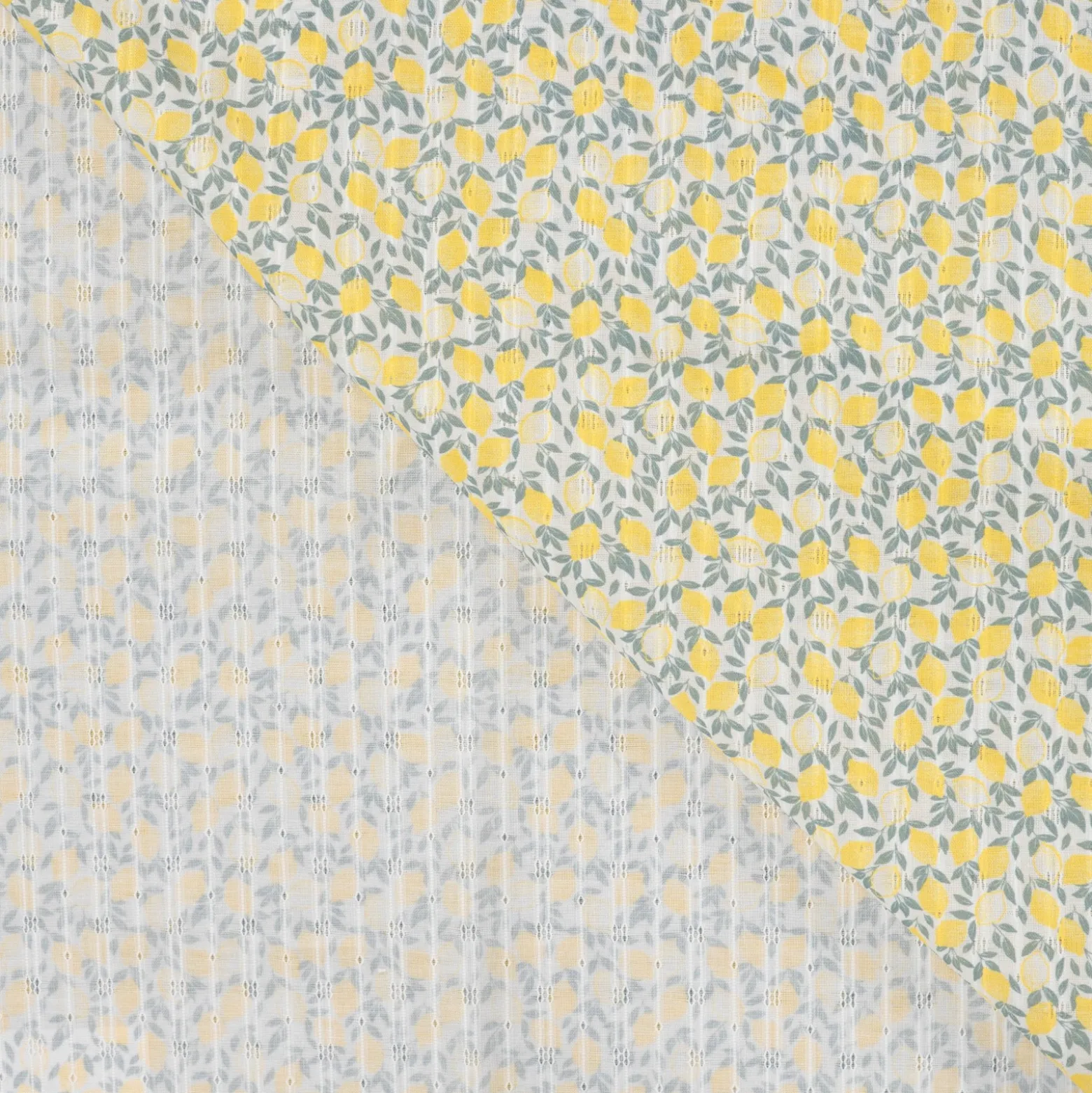 Tissu voile de coton ajouré Lemoncella - écru