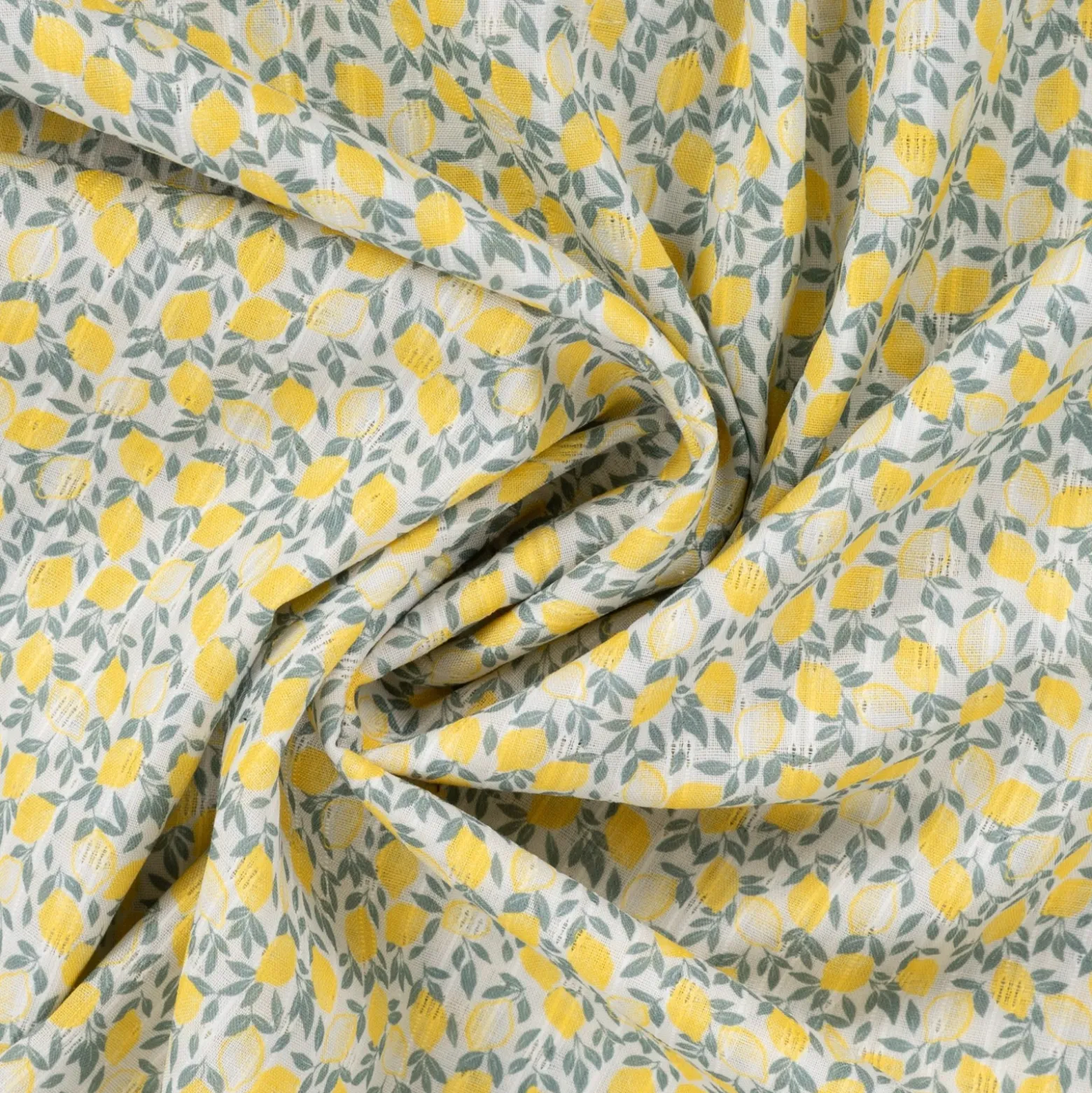 Tissu voile de coton ajouré Lemoncella - écru