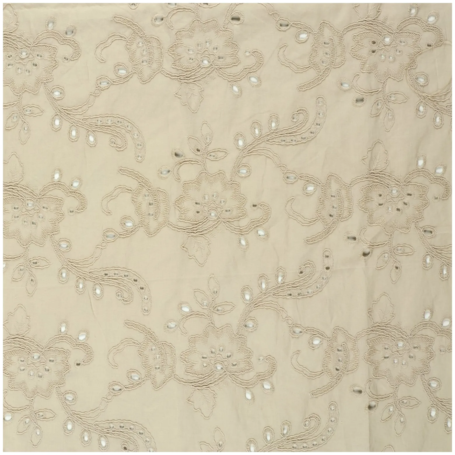 Tissu voile de coton broderie anglaise Artémis
