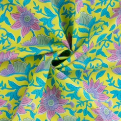Tissu voile de coton Kalyani - jaune